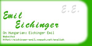 emil eichinger business card